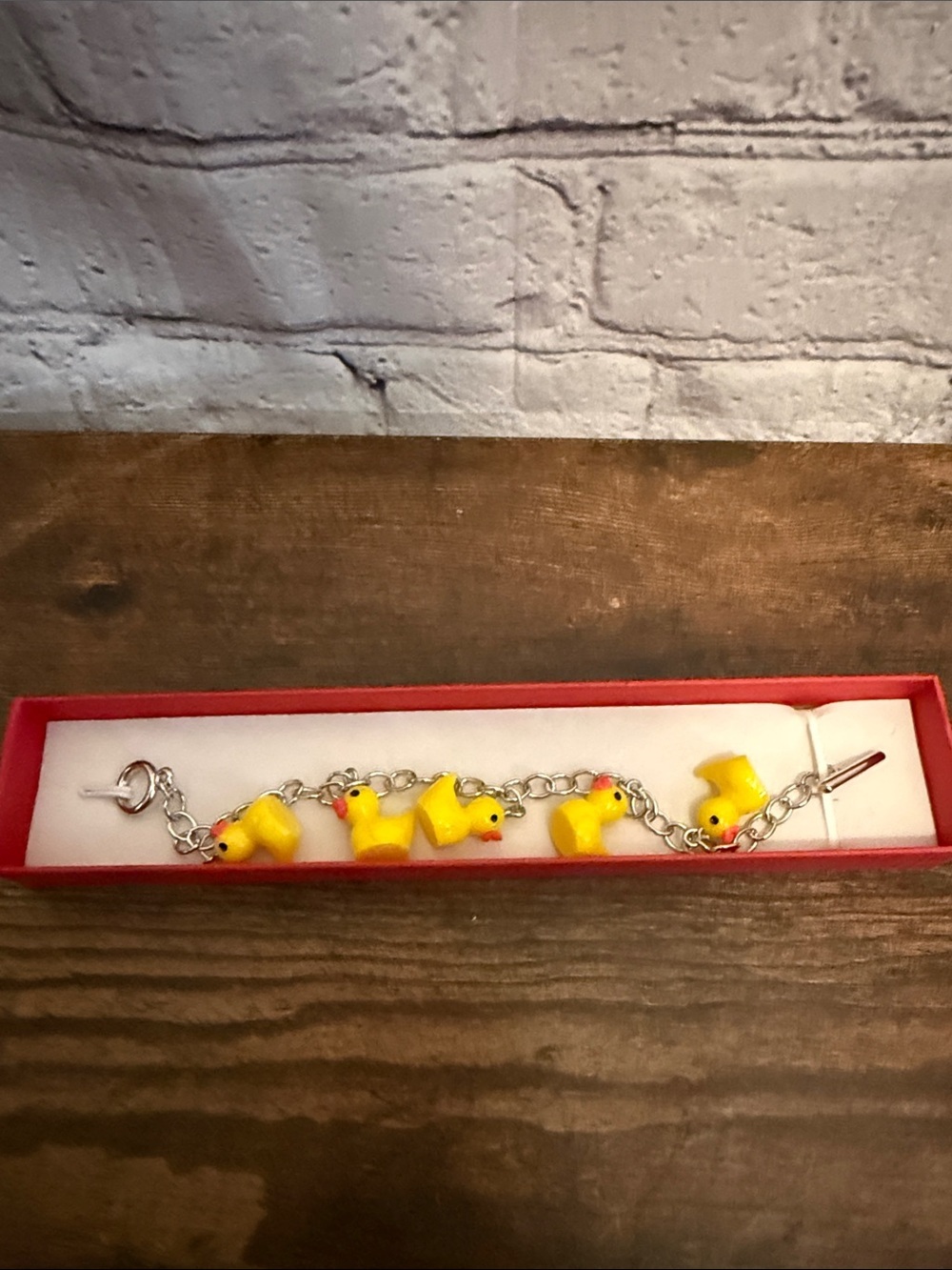 Yellow Duck Charm Bracelet
